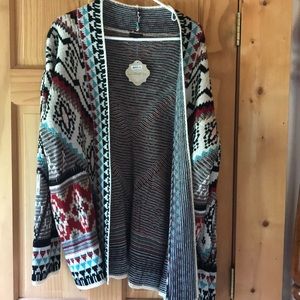 Multicolor stitched cardigan